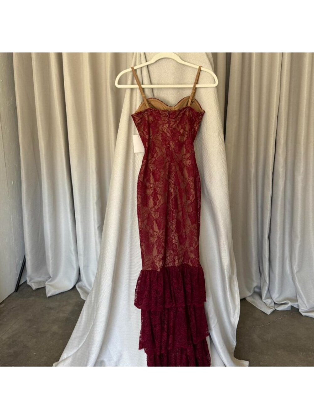 Jluxlabel Red Lace Corset Mermaid Gown Size S - Picture 6 of 8